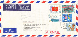 Japan Air Mail Cover Sent To Germany Tokyo 20-10-1971 (light Folded Cover) With More Topic Stamps - Posta Aerea
