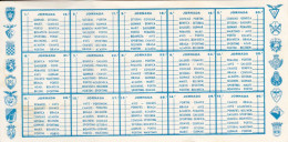 Portugal  Calendário  1985/86   1ª Divisão  Campeonato Nacional  De Futebol - Petit Format : 1981-90