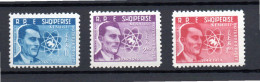 Albania 1959 Set World-peace/Atom Stamps (Michel 575/77) MNH - Albania