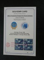 Encart Folder Souvenir Card Rotary International Chicago USA 1996 - Cartas & Documentos