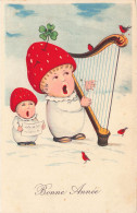 Enfants Champignon * CPA Illustrateur * Mushroom Champignons * Joueur De Harpe * Instrument Musique Musiciens Chanteurs - Funghi