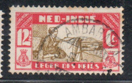 DUTCH INDIA INDIE INDE NEDERLANDS HOLLAND OLANDESE NETHERLANDS INDIES 1932 WOMAN BATIK DYER 12 1/2 C + 2 1/2 USED USATO - Nederlands-Indië