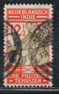 DUTCH INDIA INDIE INDE NEDERLANDS HOLLAND OLANDESE NETHERLANDS INDIES 1935 A PIONEER AT WORK 12 1/2 C + 2 1/2 USED USATO - Nederlands-Indië