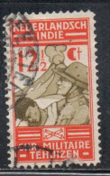 DUTCH INDIA INDIE INDE NEDERLANDS HOLLAND OLANDESE NETHERLANDS INDIES 1935 A PIONEER AT WORK 12 1/2 C + 2 1/2 USED USATO - Nederlands-Indië