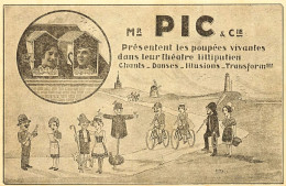 Cirque Circus * CPA * Mr & Mme PIC Théâtre Liliputien Poupées Vivantes Illusions * Surréalisme Photo Montage - Circus