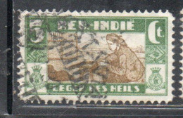 DUTCH INDIA INDIE INDE NEDERLANDS HOLLAND OLANDESE NETHERLANDS INDIES 1932 PLAITING RATTAN 5c + 2 1/2 USED USATO - Nederlands-Indië