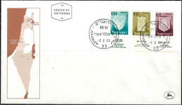 Israel 1966 FDC Town Emblems [ILT674] - Lettres & Documents