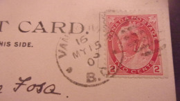 CANADA POSTAGE   ENTRANCE VICTORIA HARBOUR 1903  VANCOUVER - Andere & Zonder Classificatie