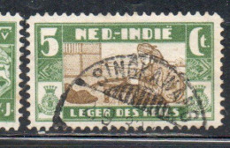 DUTCH INDIA INDIE INDE NEDERLANDS HOLLAND OLANDESE NETHERLANDS INDIES 1932 PLAITING RATTAN 5c + 2 1/2 USED USATO - Nederlands-Indië