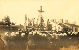 St Gilles Croix De Vie * RARE Carte Photo ! * Jour érection Du Calvaire * Cérémonie * Villageois Coiffe Costume - Saint Gilles Croix De Vie