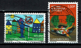 Luxembourg 2006 - YT 1671/1672 - Santé, Gezondheid, Health, Lutte Contre La Drogue, Anti Drugs, Children Drawings - Oblitérés