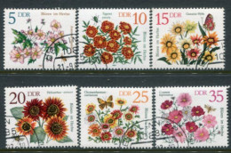 DDR 1982 Autumn Flowers Used Michel 2737-42 - Usados