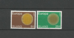 Iceland 1970 Europa Y.T. 395/396 ** - Ungebraucht