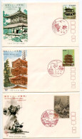 Japan 1969 Scott 982-984 National Treasures Of The Muromachi Period 3 FDCs - FDC