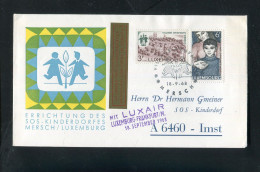 "LUXEMBURG" 1968, LUXAIR-Sonderflugbrief "SOS-Kinderdorf" Ex Luxemburg Ueber Frankfurt Nach Imst (2696) - Briefe U. Dokumente