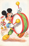 WALT DISNEY * CPA Illustrateur * Mickey Tambour * Musique Musicien * Riri Fifi Loulou * Walt Disney - Autres & Non Classés