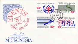 MICRONESIA 1987  MiNr 68 - 72 FDC - Micronésie