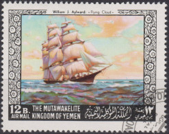 1968 Jemen-Kingdom, Air Mail ° Mi:YE-K 563A, Yt:YE-K PA79,"The Flying Cloud", William J. Aylward - Marittimi