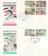 MICRONESIA 1988  MiNr 83 - 88 FDC - Micronésie