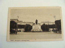 TRANI MONUMENTO A GIOVANNI BOVIO  VIAGGIATA  FORMATO PICCOLO - Trani