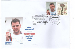 Czech Republic 2022 - Olympic Games Tokyo, Medails For J.Liptak And  D.Kostelecky, Special Machinery Postmark And Cover - Tiro (armas)