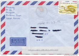 Burkina Faso Stamp On Cover - Serpents