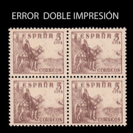 ERROR  DOBLE IMPRESIÓN.MNH Edifil.1044e.1949-53.Cid Y General Franco.5c - Abarten & Kuriositäten