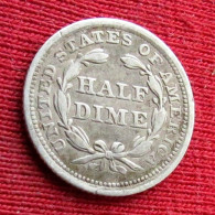 USA 1/2 Dime /half/ 5 Cents 1853 - Sonstige & Ohne Zuordnung