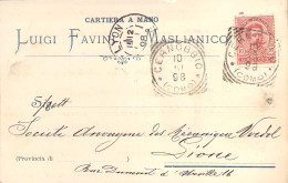 Lettre En-tête Cartiera A Mano Luigi Favini Maslianico 1898 + Cartolina Postale Privata - Italie