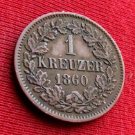 Germany Baden 1 Kreuzer 1860 A - Sonstige & Ohne Zuordnung