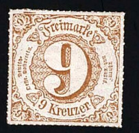 1866 Numeral   Michel DE-TT 54II Stamp Number DE-TT 63 Yvert Et Tellier DE-TT 52 Stanley Gibbons DE-TT 84 X MH - Ungebraucht