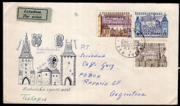 Československo - 1965 - Letter - FDC Envelope Historical Buildings Of The City - Sent To Argentina - Caja 30 - Briefe U. Dokumente