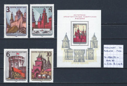 (TJ) Monumenten - USSR 1971 - YT 3780/83 + Blok 70 (postfris/neuf/MNH) - Monumenti