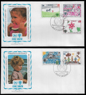 MONACO FDC COVER - 1979 International Year Of The Child SET ON 2 FDCs (FDC79#08) - Lettres & Documents