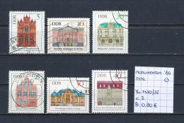 (TJ) Monumenten - DDR 1969 - YT 1130/35 (gest./obl./used) - Monumenti