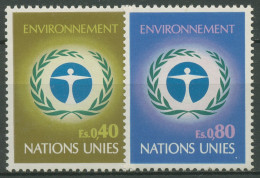 UNO Genf 1972 Umweltschutz-Konferenz Stockholm 25/26 Postfrisch - Nuevos