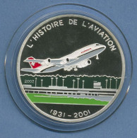 Tschad 1000 Francs 2002, Flugzeug Boing, Silber, Farbig, KM 32 PP Kapsel (m4710) - Chad