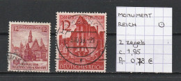 (TJ) Monumenten - Deutsches Reich 2 Zegels (gest./obl./used) - Monumenti