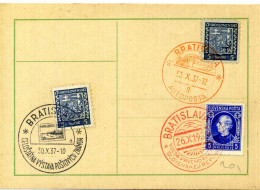 SLOVACCHIA, Slovensko, Storia Postale & Annulli - 1937 - Briefe U. Dokumente