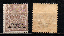 ITALIA REGNO - UFFICI ALL'ESTERO - TRIPOLI DI BARBERIA - 1909 - 1 C. - MNH - Emisiones Generales