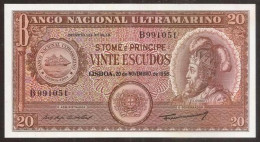 SAINT THOMAS & PRINCE (Sao Tome). 20 Escudos 20.11.1958. Pick 36. UNC. - San Tomé E Principe