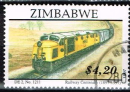 ZIMBABWE / Oblitérés / Used / 1997 - Locomotives - Zimbabwe (1980-...)