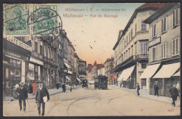 AK Mülhausen Elsass Wildemanns-Strasse 1912 Strassenbahn    (65075 - Elsass