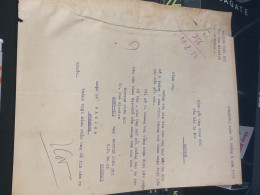 VIET NAM PAPER OLD-This Is A Document When Mr. Ngo Dinh Nhu - Worked As Director Of Radio Station Of The Republic Of Vie - Documenti Storici