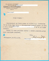 FOTO LAFOREST HERCEGNOVI - FILIJALA DJENOVIC Montenegro Old Memorandum 1938. * Herceg-Novi Đenović Đenovići Djenovici - Altri & Non Classificati