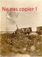 PHOTO FRANCAISE - ARTILLEUR ET TIR AU CANON DE 370 A SOMMESOUS PRES DE MAILLY - ARCY - SUR AUBE 1916 - GUERRE 1914 1918 - 1914-18