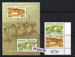 2018 Europa - Bridges 2v.+ S/S – Used/oblitere (O) Bulgaria/Bulgarie - Oblitérés