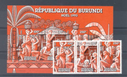 BURUNDI 1993 Mi 1790-1792 + Block 135 MNH - Nuevos