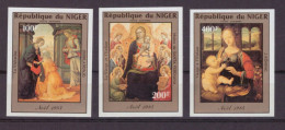 NIGER 1984 Mi. 912-914 Christmas Paintings Imperforated Set ** - Natale