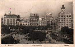 Barcelona - Plaza De Cataluña - Postal Soberanas N° 1 - Barcelona